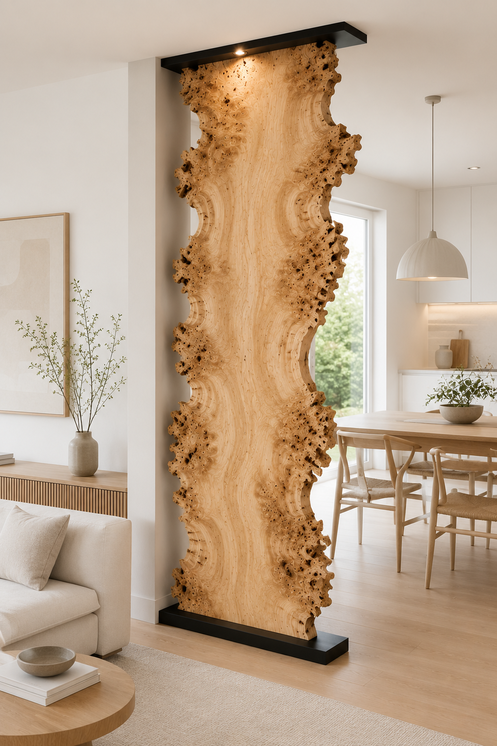 Burl Poplar Room Divider