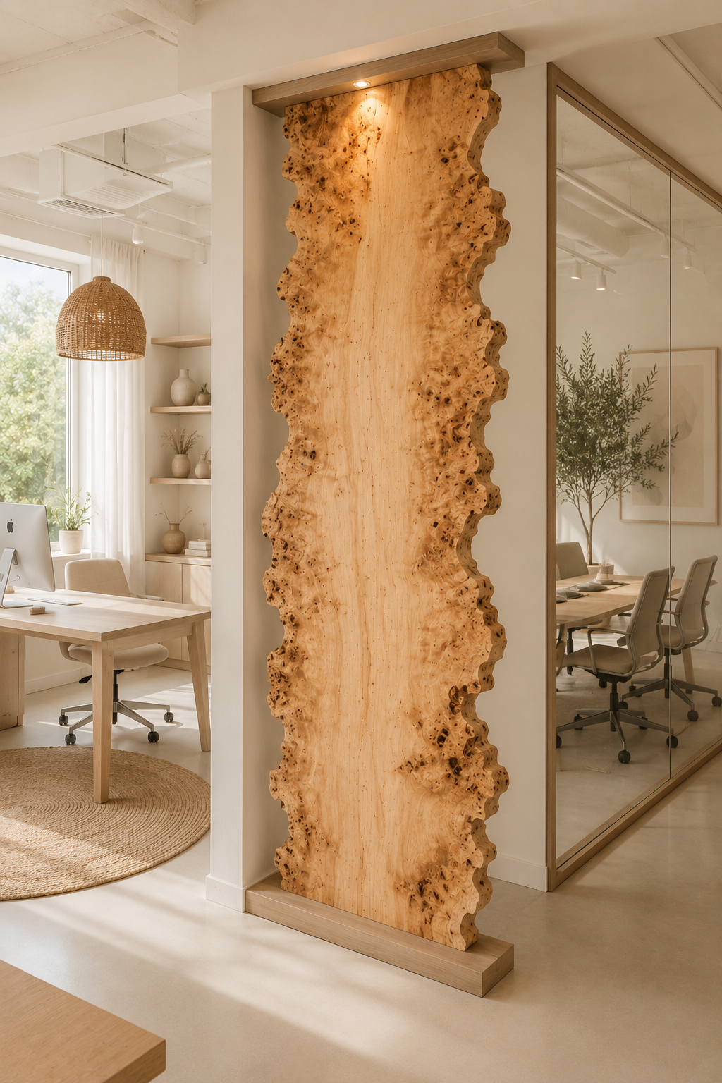 Burl Poplar Room Divider