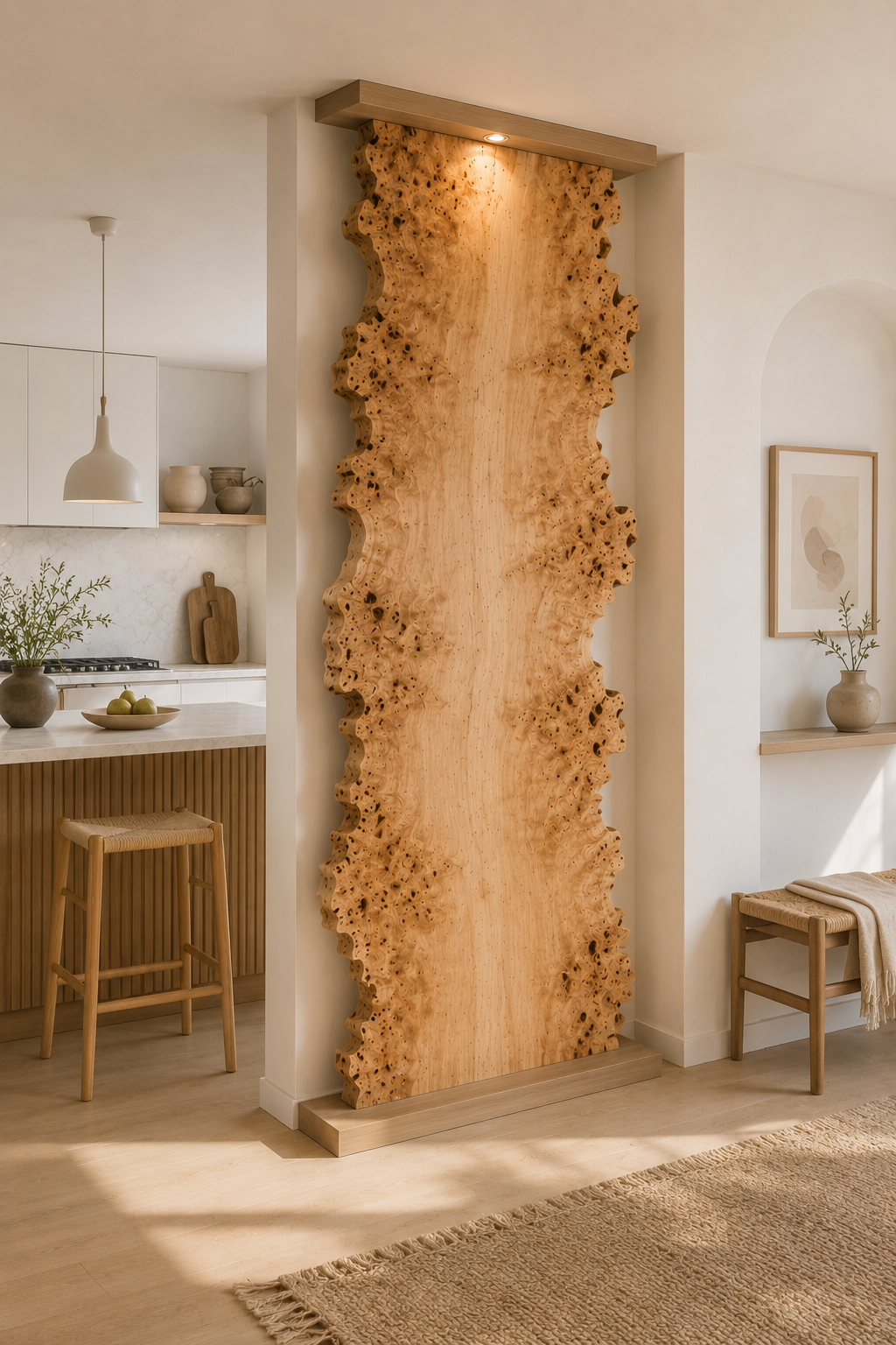 Burl Poplar Room Divider