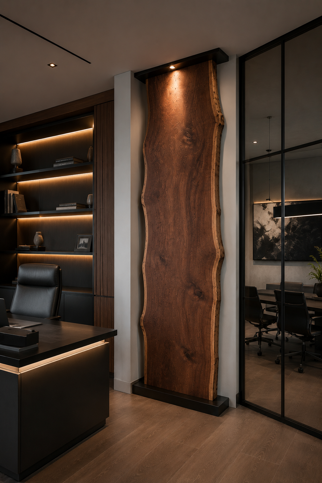 Executive Office Walnut Divider