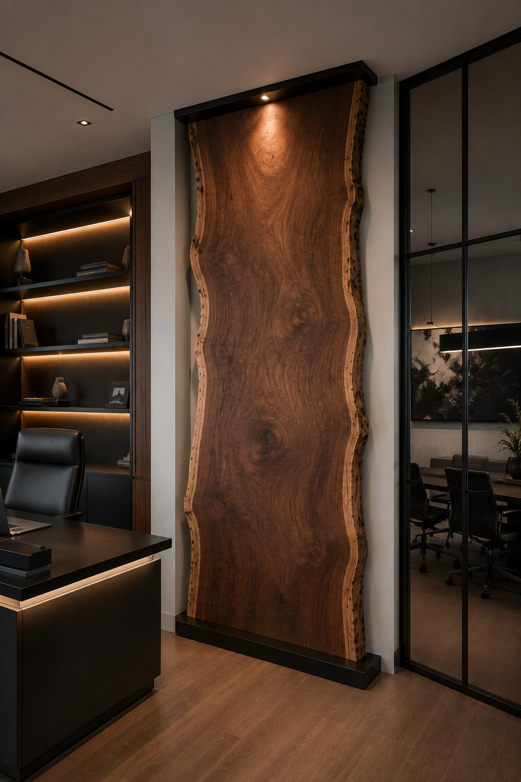 Executive Office Walnut Divider