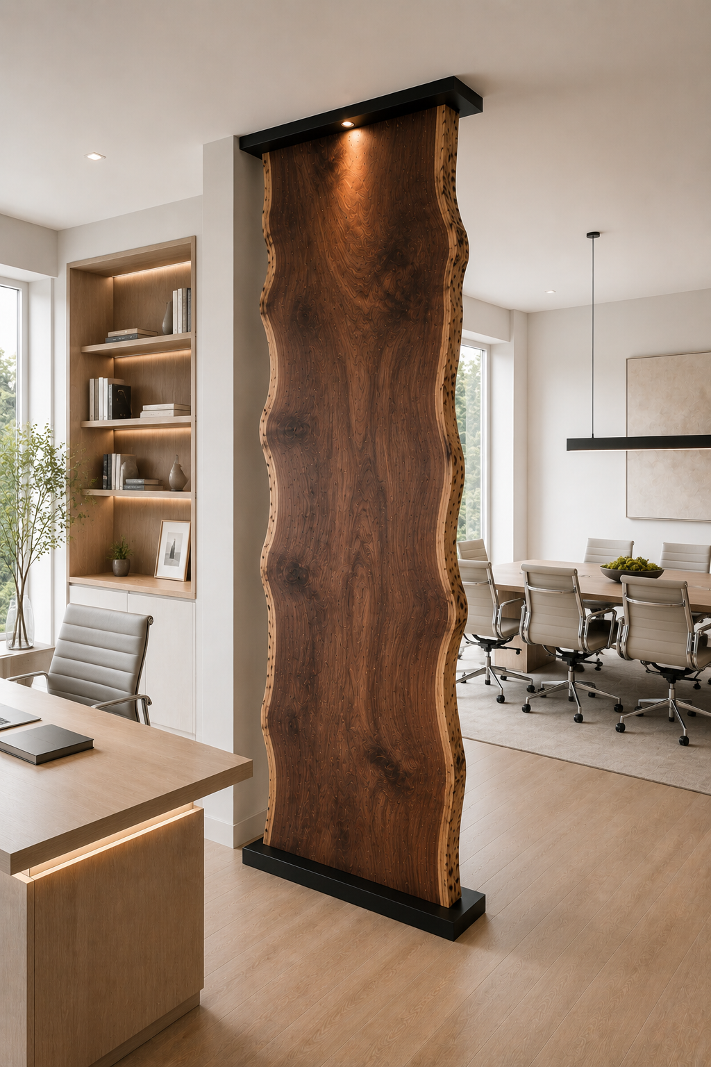 Executive Office Walnut Divider