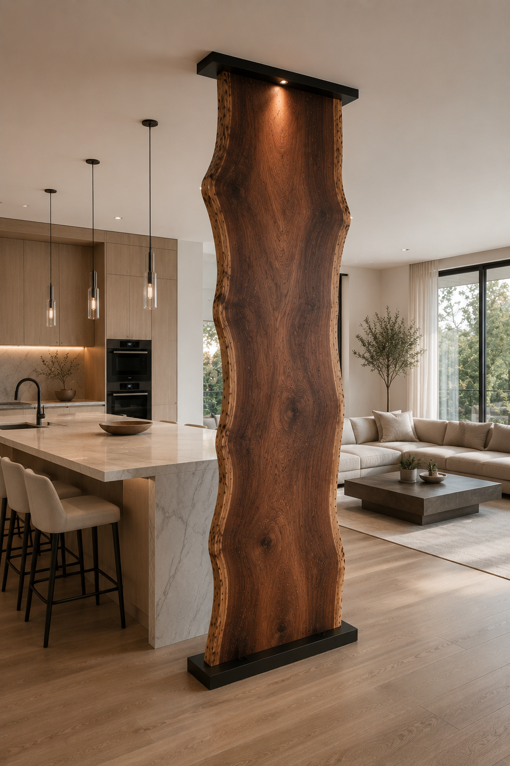 Executive Office Walnut Divider