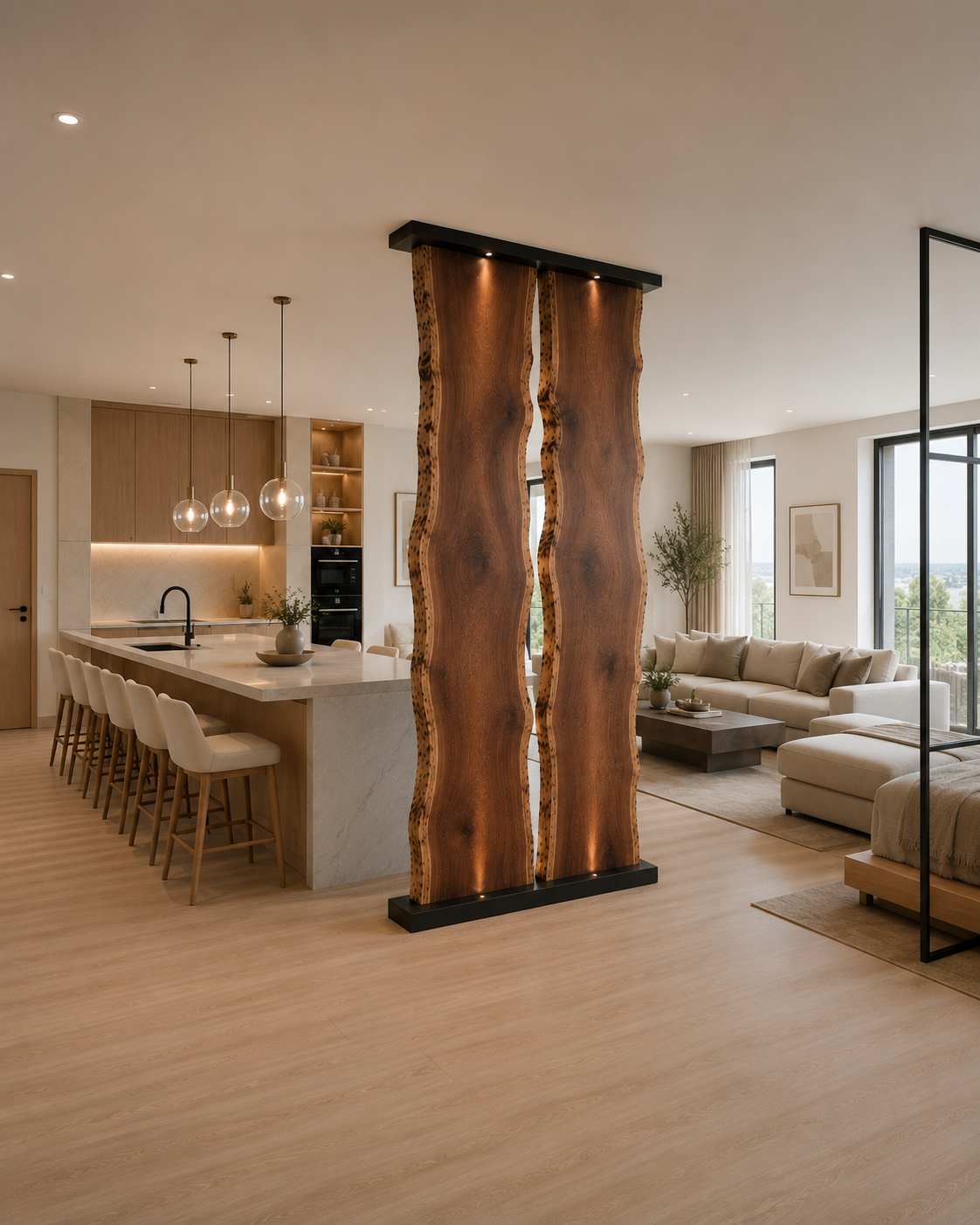 Executive Office Walnut Divider