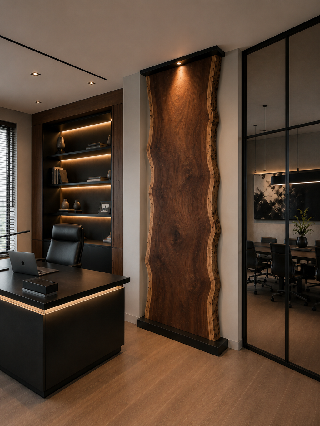 Executive Office Walnut Divider