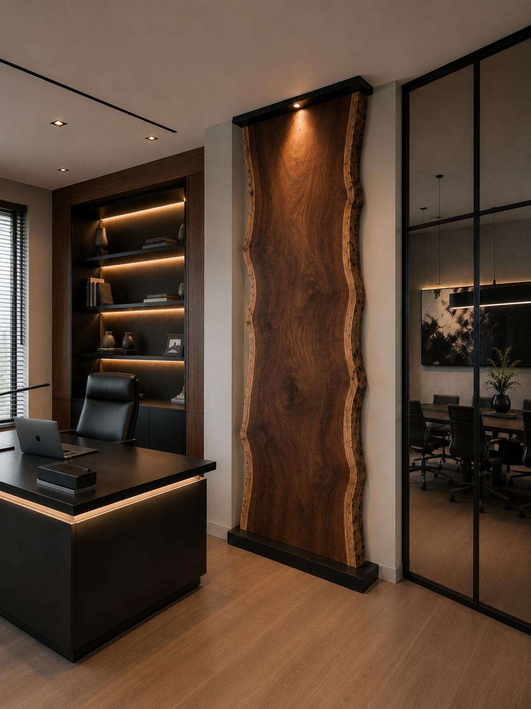 Executive Office Walnut Divider