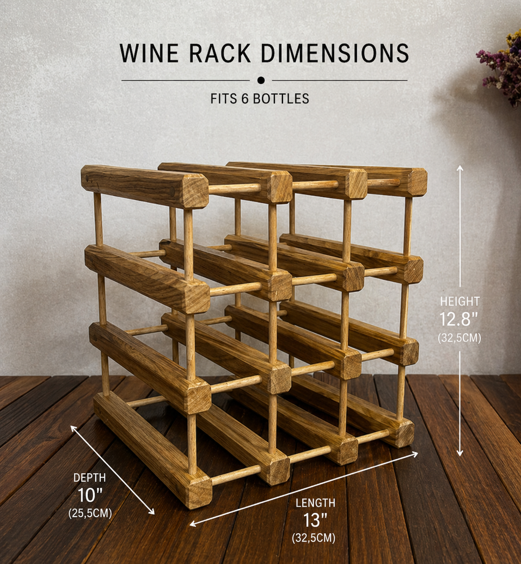 Solid Wood Tabletop Wine Rack