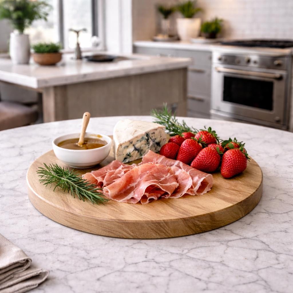 charcuterie board lazy susan wooden rotating serving tray with snacks