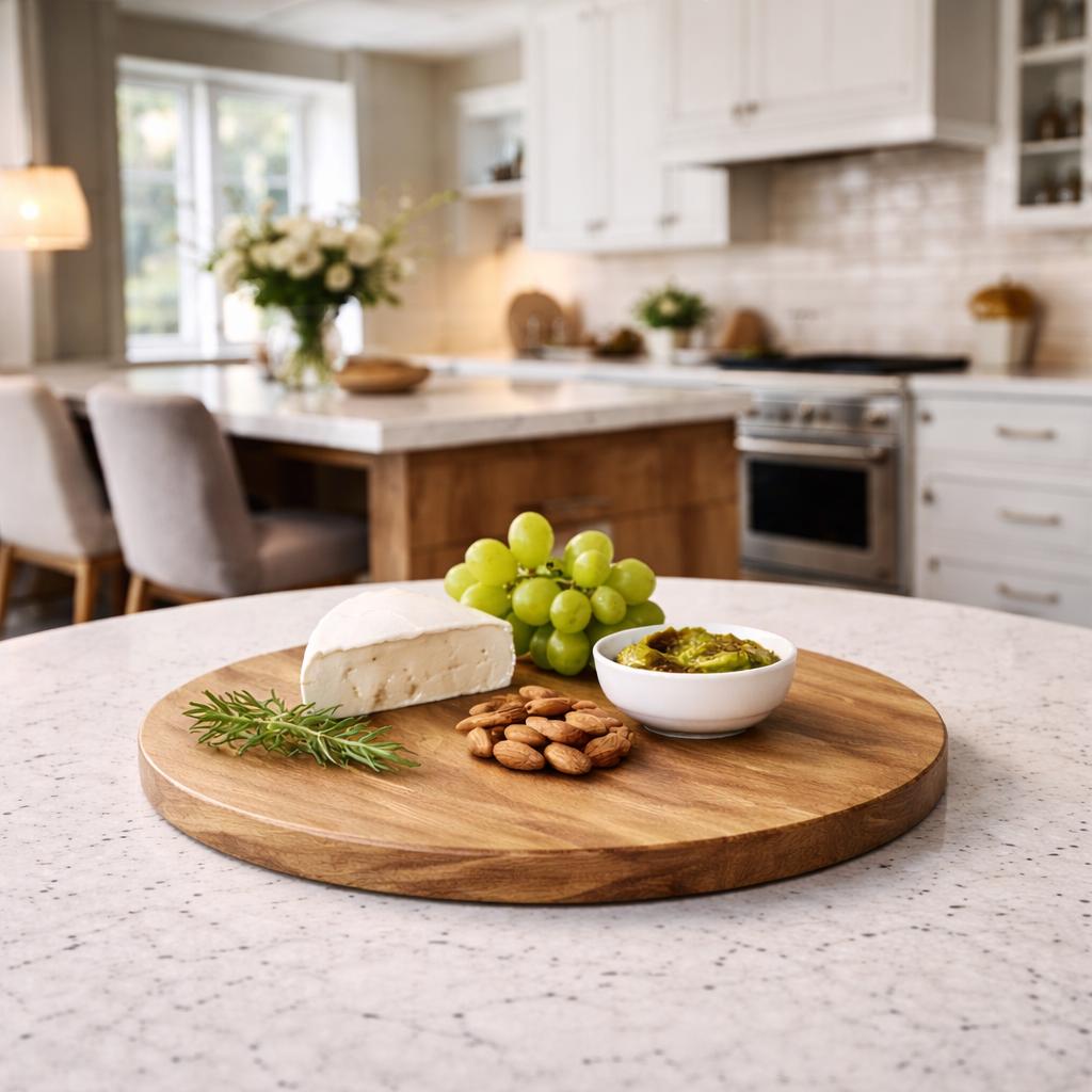 handmade wooden lazy susan smooth rotating table centerpiece