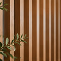 Vertical wood slat partition detail